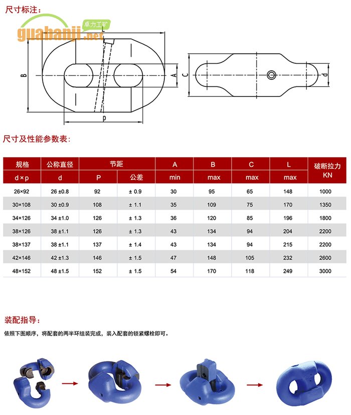 鏈鎖式接鏈環(huán),卡塊式接鏈環(huán)